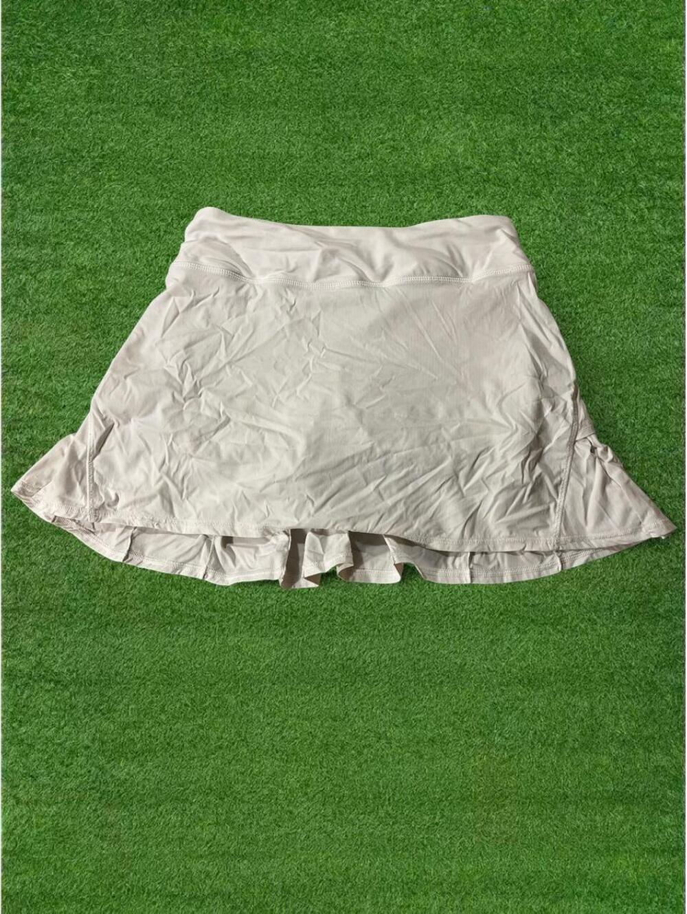 Lululemon White Ruffle Tennis Skirt Tall Size 4 Athletic Skort